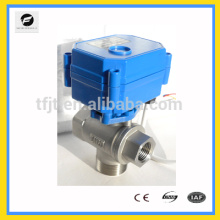 1/2" DC9-24V T-flow Stainless Steel Mini Dimension Electronic 3-way Valve Ball For Water treatment
